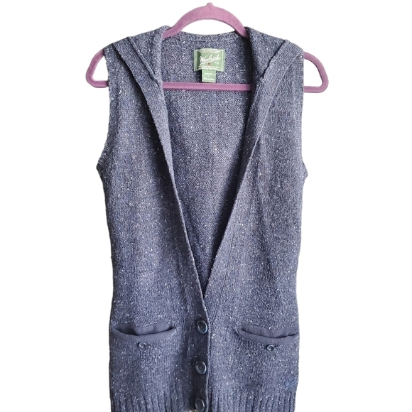 Woolrich Sweaters - Woolrich Button Up Sweater Vest Sz Small Hooded/Sleeveless Lagenlook